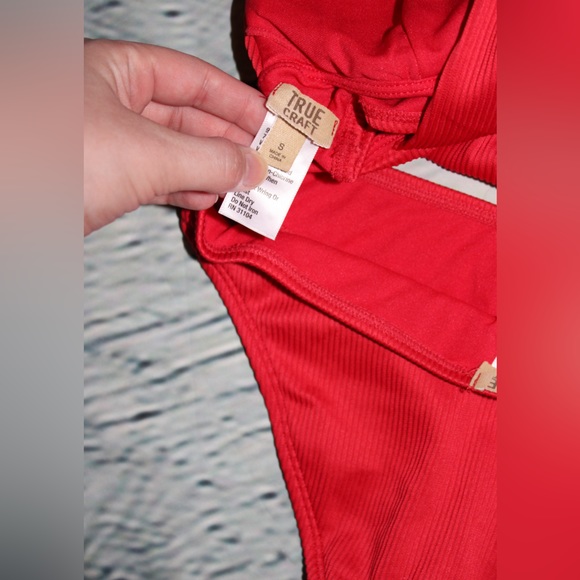 True Craft Ribbed Red Bikini - Picture 3 of 3